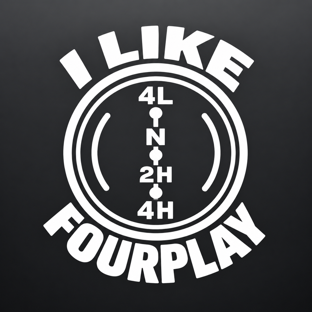 Four Wheel Drive Shift Badge Vinyl Sticker