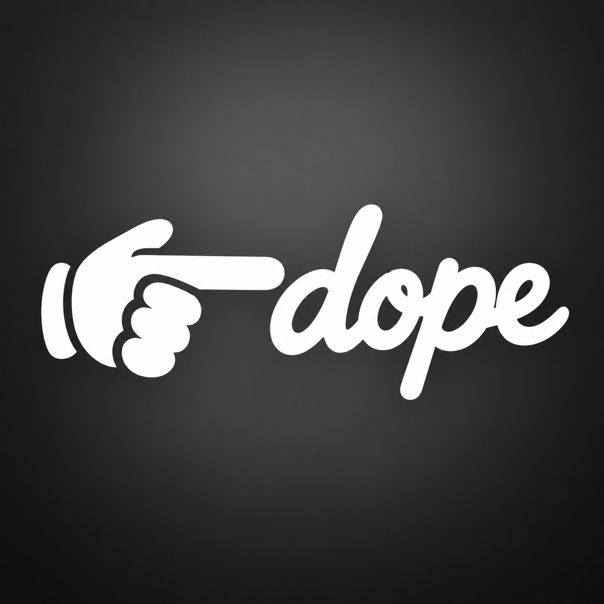 Dope Pointing Hand Vinyl Sticker