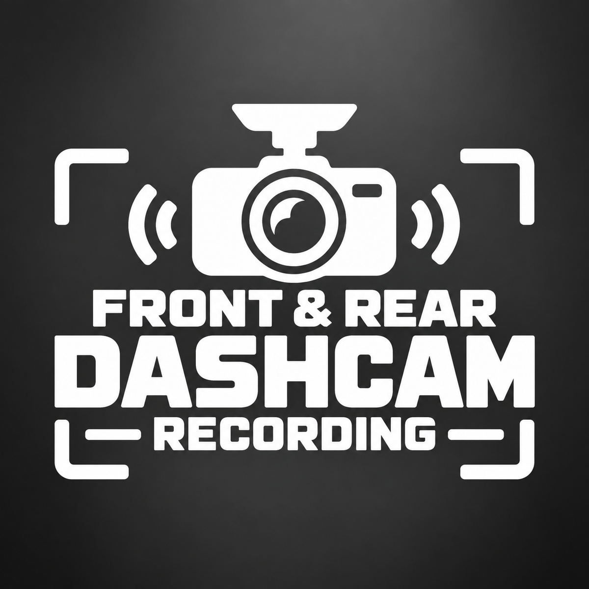 Front & Rear Dashcam Recording vinyl sticker