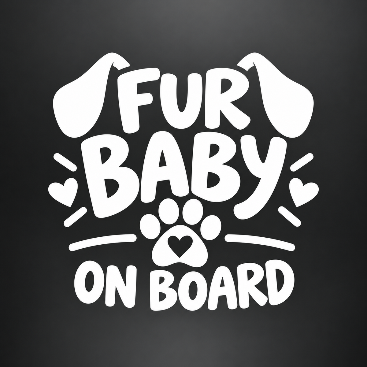 Fur Baby on Board vinyl sticker