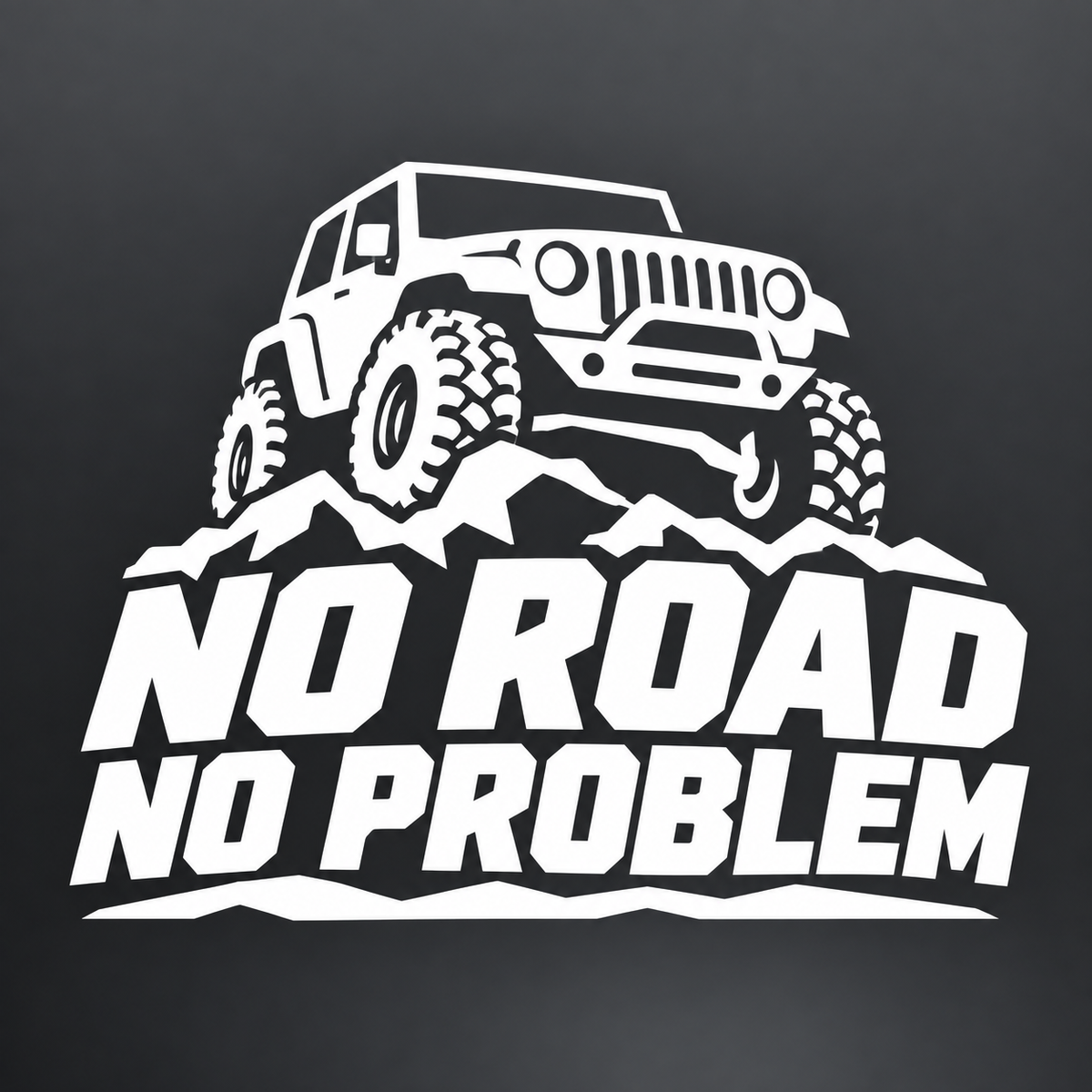 No Road No Problem Vinyl Sticker