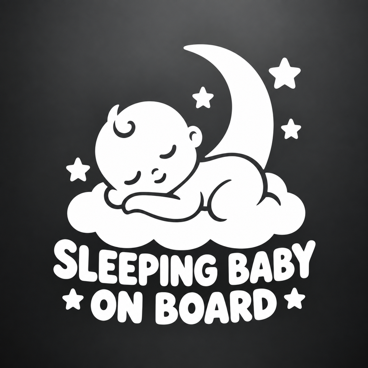 Sleeping Baby on Board vinyl sticker